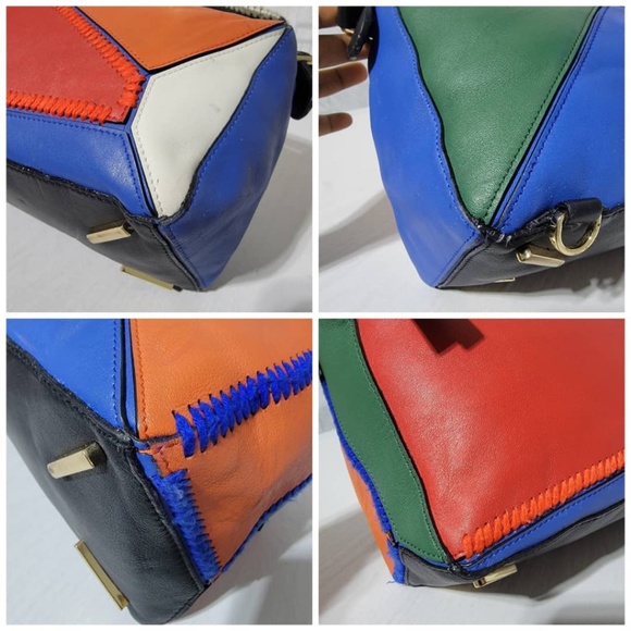 Authentic LOEWE Patchwork Puzzle Bag Multicolor Medium - Picture 12 of 16